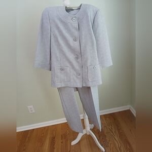 Alfred Dunner Light Gray Women's Suit Set
